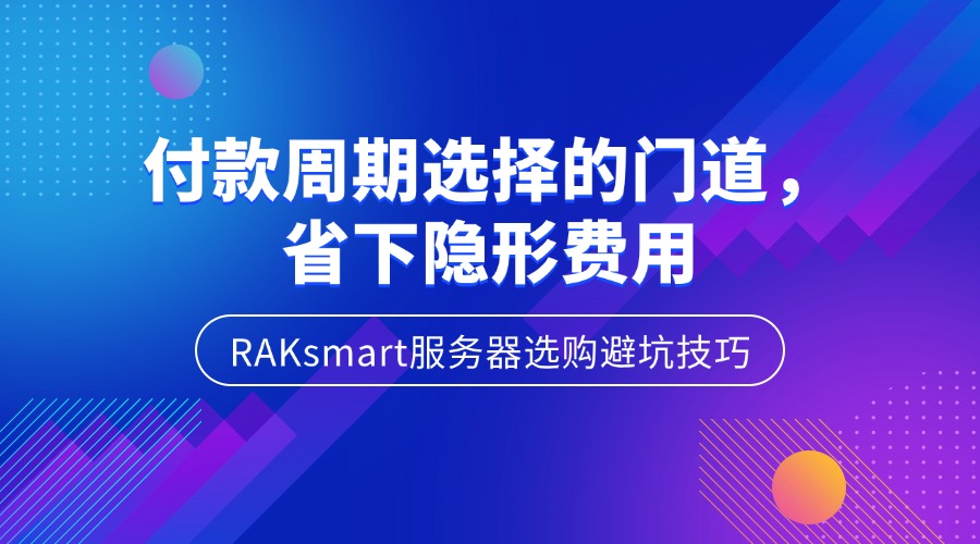 RAKsmart服务器选购避坑技巧：付款周期选择的门道，省下隐形费用