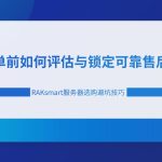 RAKsmart服务器选购避坑技巧：下单前如何评估与锁定可靠售后？