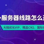 大陆优化VIP、精品CN2、国际BGP，海外服务器线路怎么选？